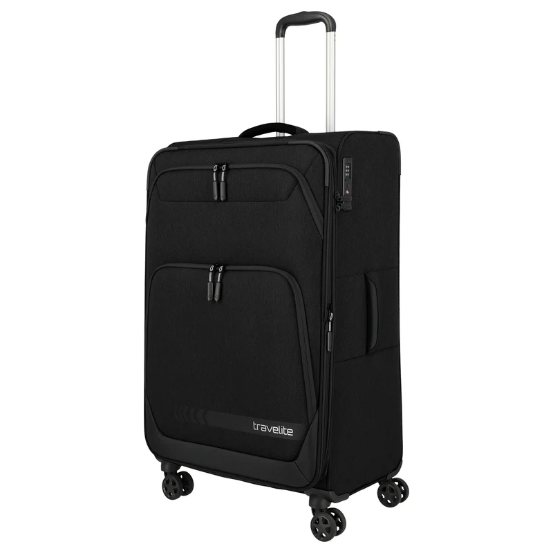 Travelite Kick Off - 4-Rollen-Trolley L 78 cm erw. (black)