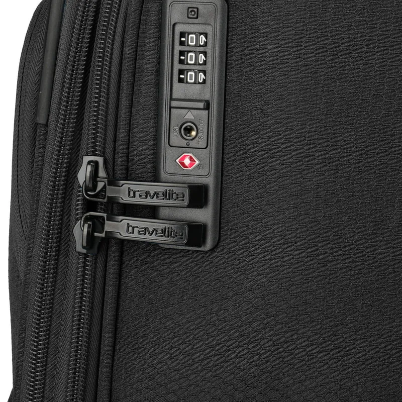 Travelite Kick Off - 4-Rollen-Trolley L 78 cm erw. (black)