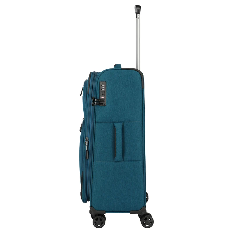 Travelite Kick Off - 4-Rollen-Trolley M 67 cm erw. (petrol)