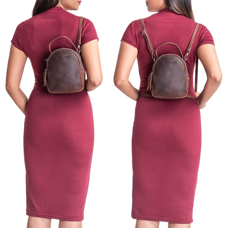 B-WARE "Stacy" Rucksack Handtasche Damen Klein