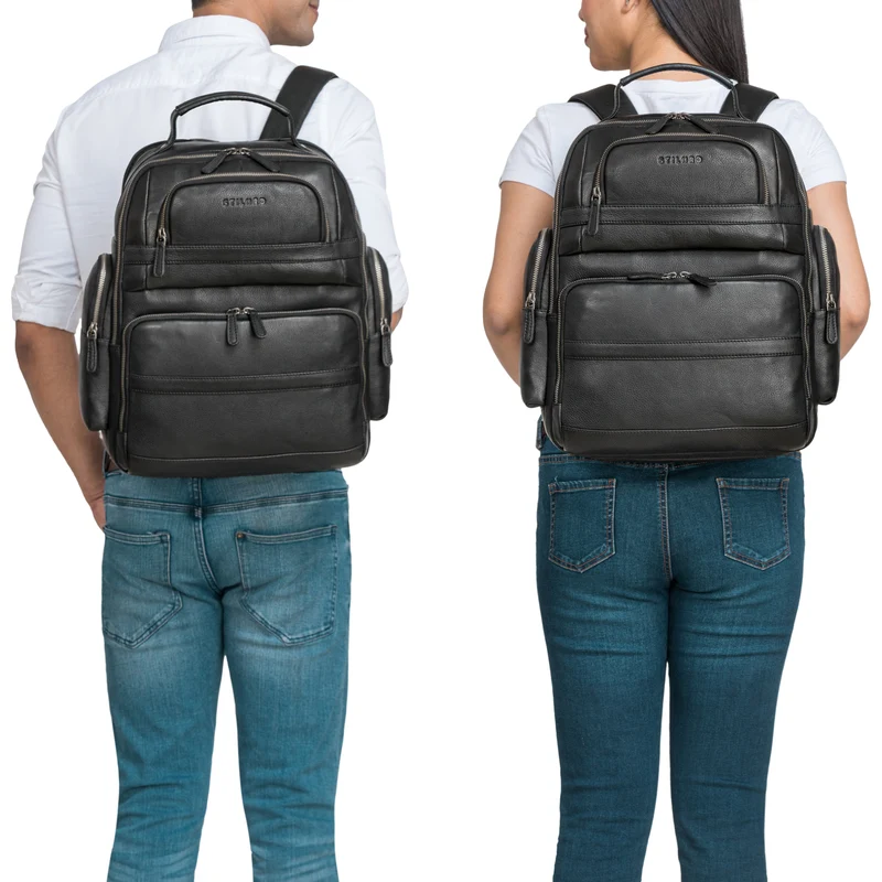 "Danny" Leder Arbeitsrucksack für 13 - 14 Zoll Laptops Herren & Damen