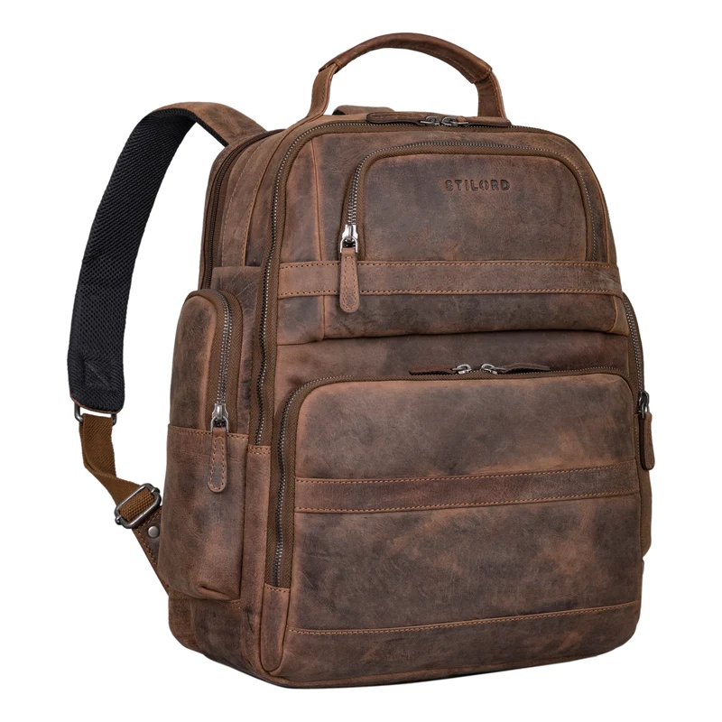 "Danny" Leder Arbeitsrucksack für 13 - 14 Zoll Laptops Herren & Damen