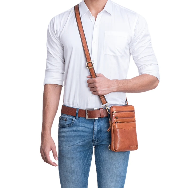 B-WARE "Aria" Brusttasche Leder klein