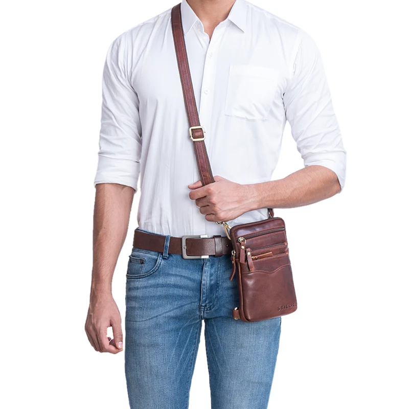 B-WARE "Aria" Brusttasche Leder klein
