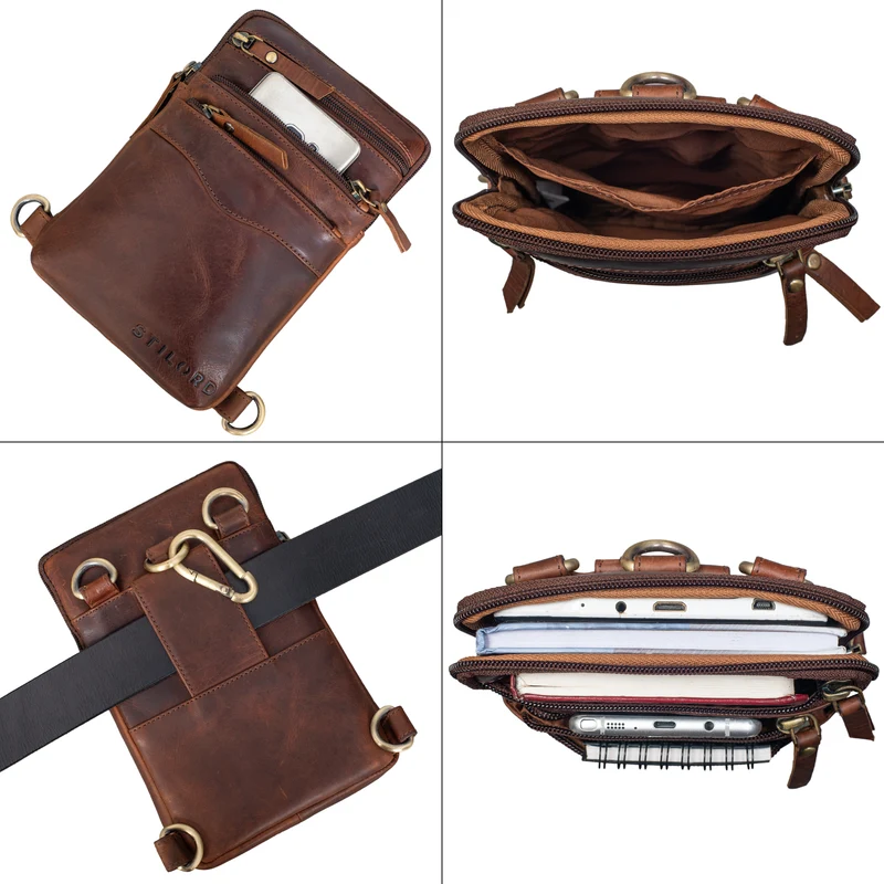 B-WARE "Aria" Brusttasche Leder klein