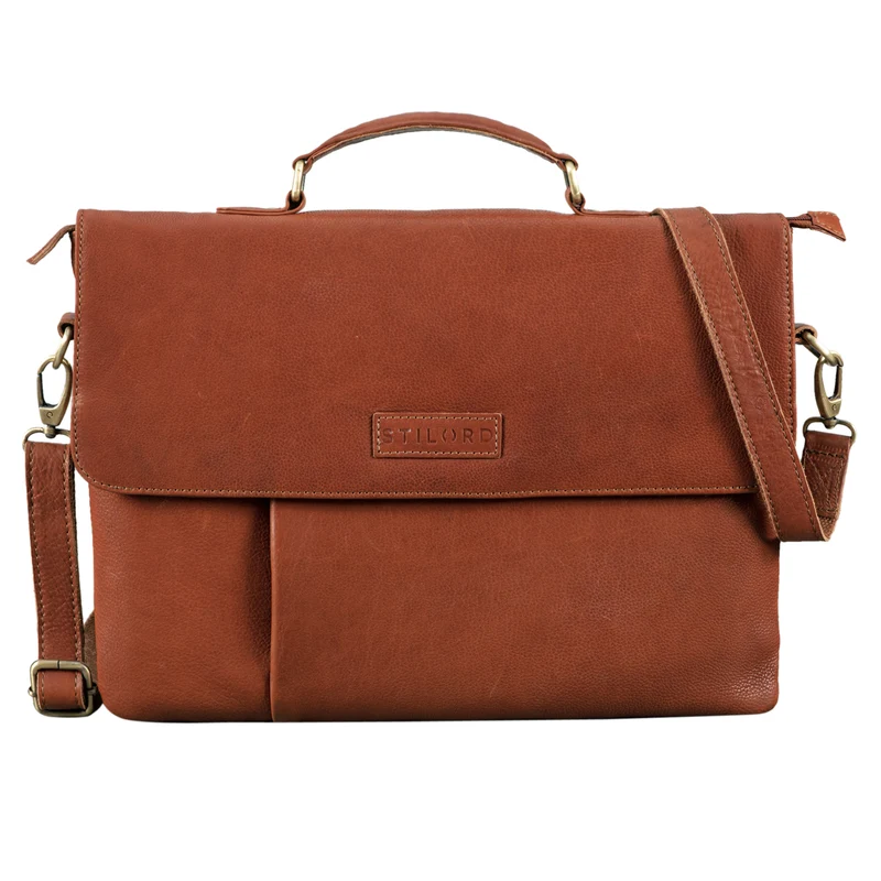 B-WARE "Parker" Aktentasche Leder schmal