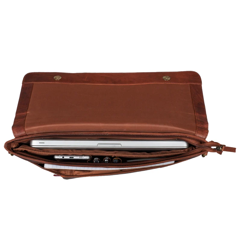 B-WARE "Parker" Aktentasche Leder schmal