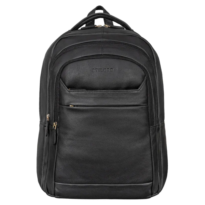 "Keno" Zeitloser Leder Rucksack mit Laptopfach 15,6 Zoll