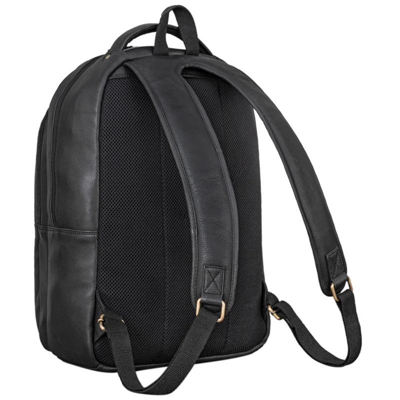 "Keno" Zeitloser Leder Rucksack mit Laptopfach 15,6 Zoll