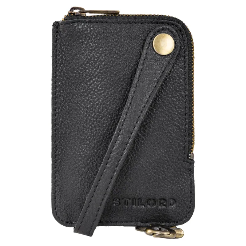 "Eamon" Schlüsselglocke Leder mit Karabiner Damen und Herren klein