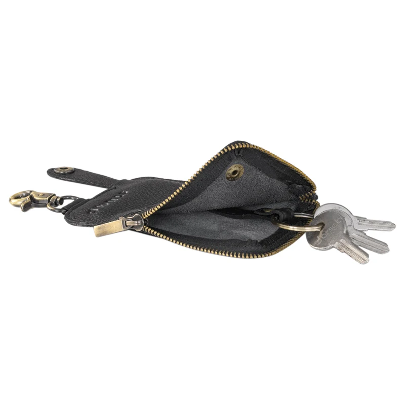 "Eamon" Schlüsselglocke Leder mit Karabiner Damen und Herren klein
