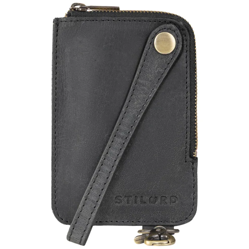 "Eamon" Schlüsselglocke Leder mit Karabiner Damen und Herren klein