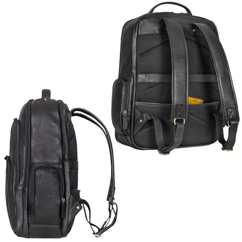 "Igor" Leder Rucksack mit Laptop-Fach 18 Zoll Groß Damen und Herren