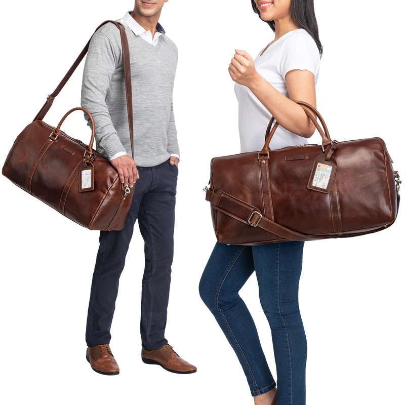 "Herkules" hochwertige Reisetasche Groß aus echtem Leder Weekender