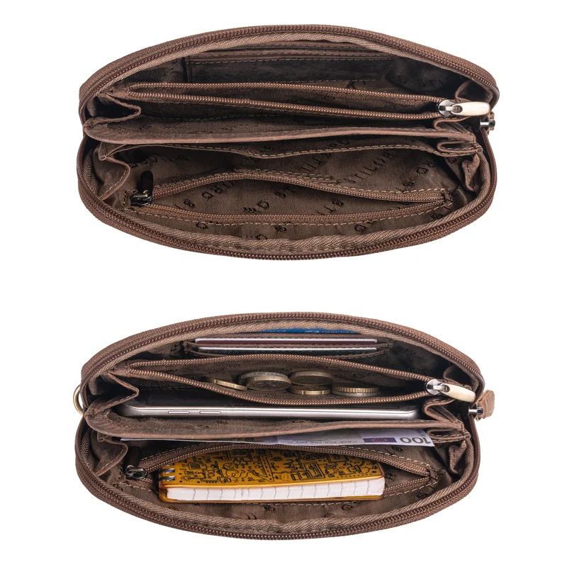 "Maeve" Clutch Geldbörse Leder