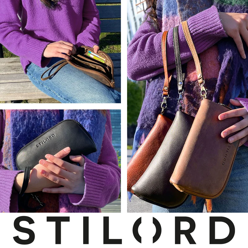 "Maeve" Clutch Geldbörse Leder