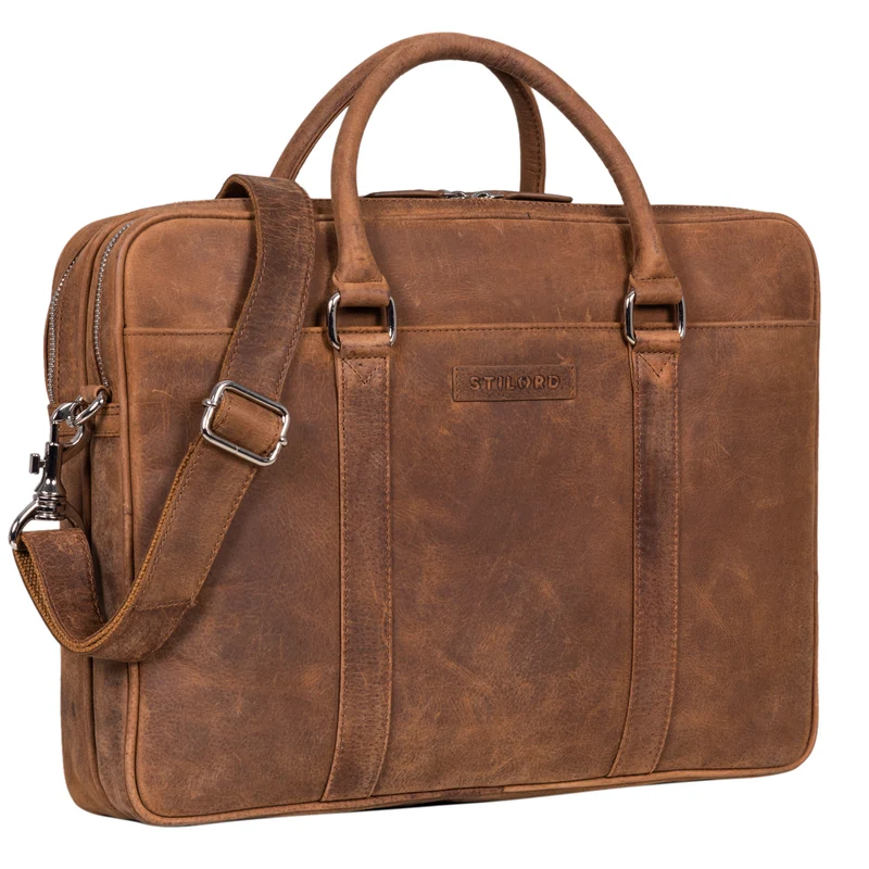 "Caleb" Laptop Tasche 16 Zoll Leder Vintage