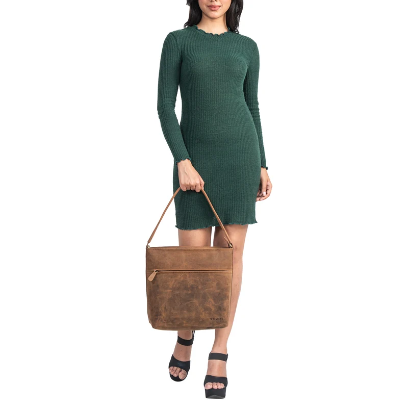 "Julie" Lederhandtasche Damen Echtleder