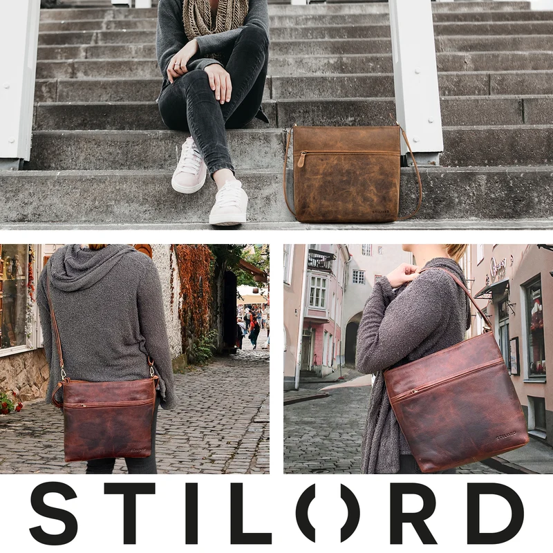 "Julie" Lederhandtasche Damen Echtleder