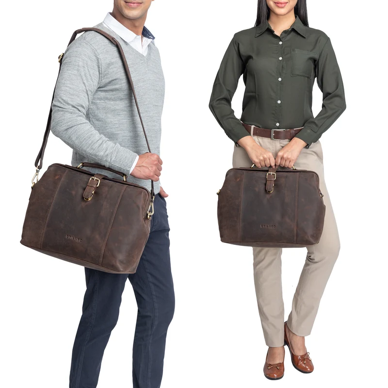 STILORD "Johannes" Vintage Arzttasche Leder