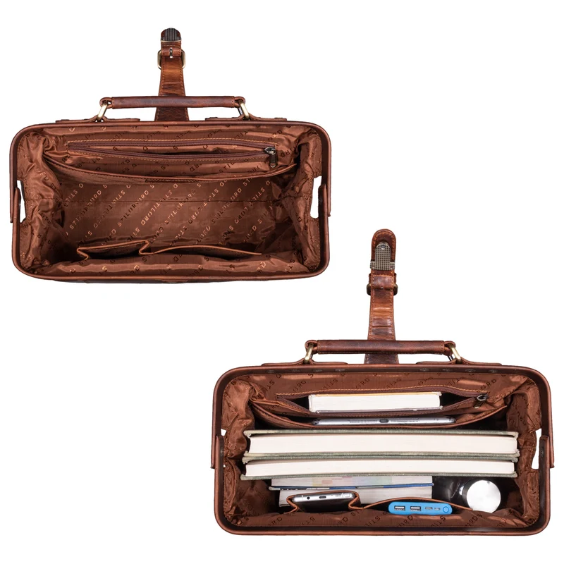 STILORD "Johannes" Vintage Arzttasche Leder