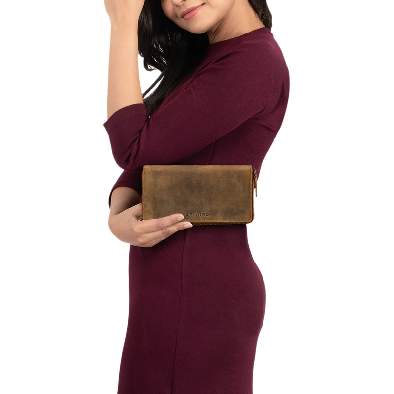 B-WARE "Emilia" Damen Portemonnaie elegante Geldbörse