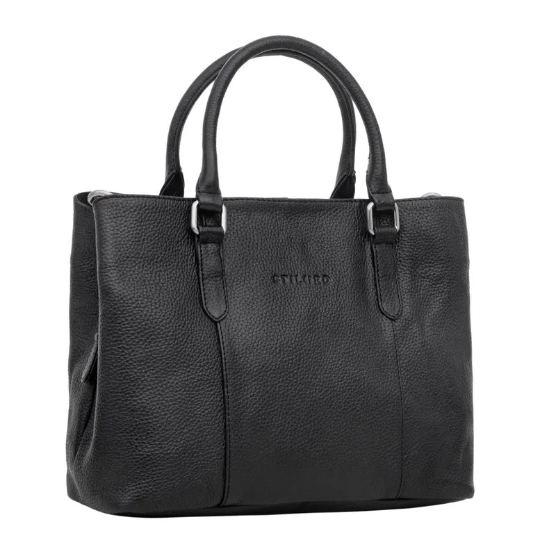 "Lexa" Handtasche Damen mittelgroß Leder und Echtleder Bürotasche