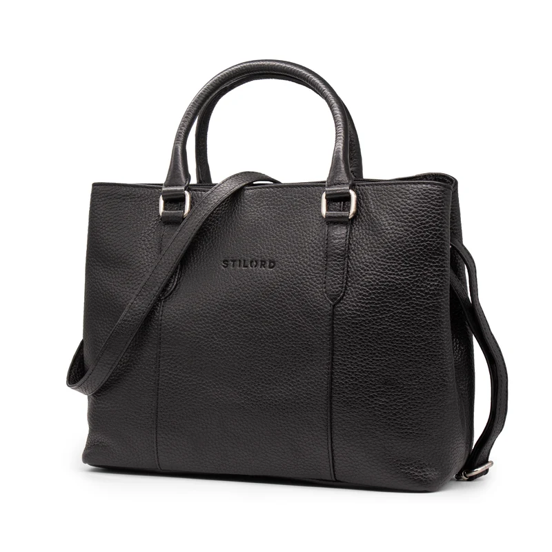 "Lexa" Handtasche Damen mittelgroß Leder und Echtleder Bürotasche