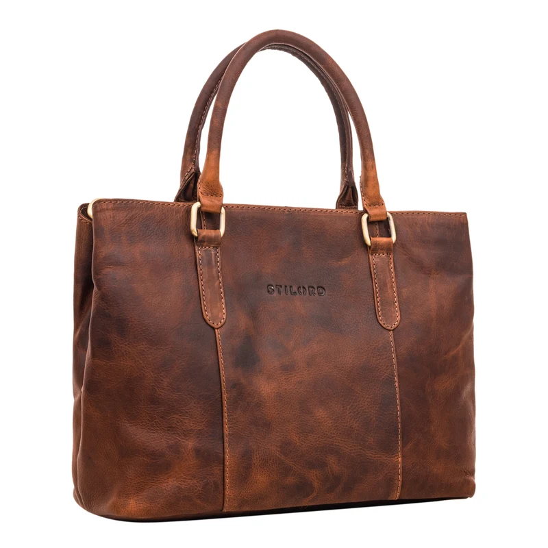 "Lexa" Handtasche Damen mittelgroß Leder und Echtleder Bürotasche
