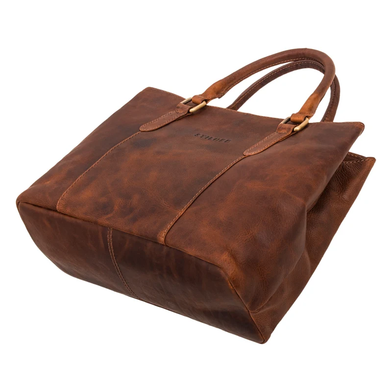 "Lexa" Handtasche Damen mittelgroß Leder und Echtleder Bürotasche