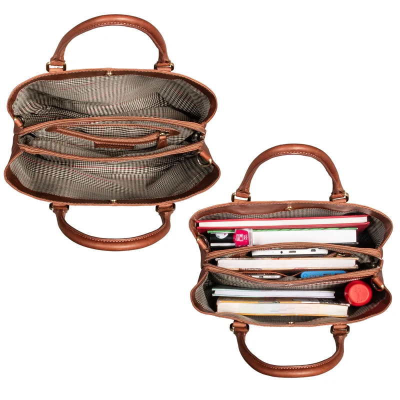 "Lexa" Handtasche Damen mittelgroß Leder und Echtleder Bürotasche