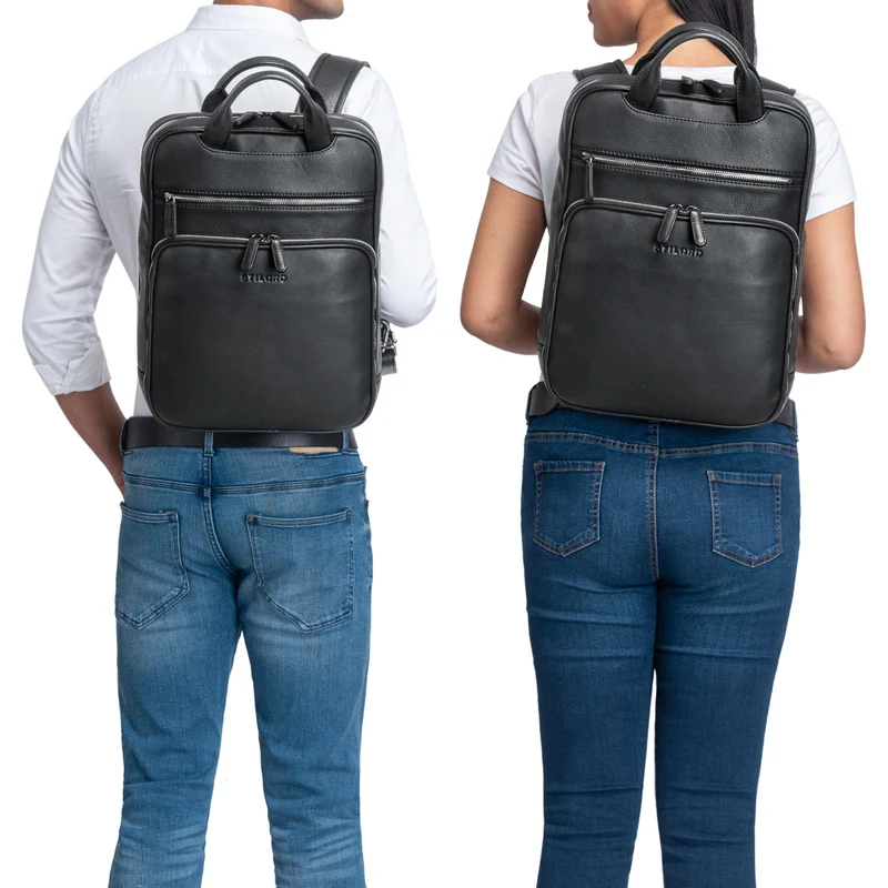 "Nova" Moderner Echt-Leder Rucksack Notebook 13,3 Zoll Damen / Herren