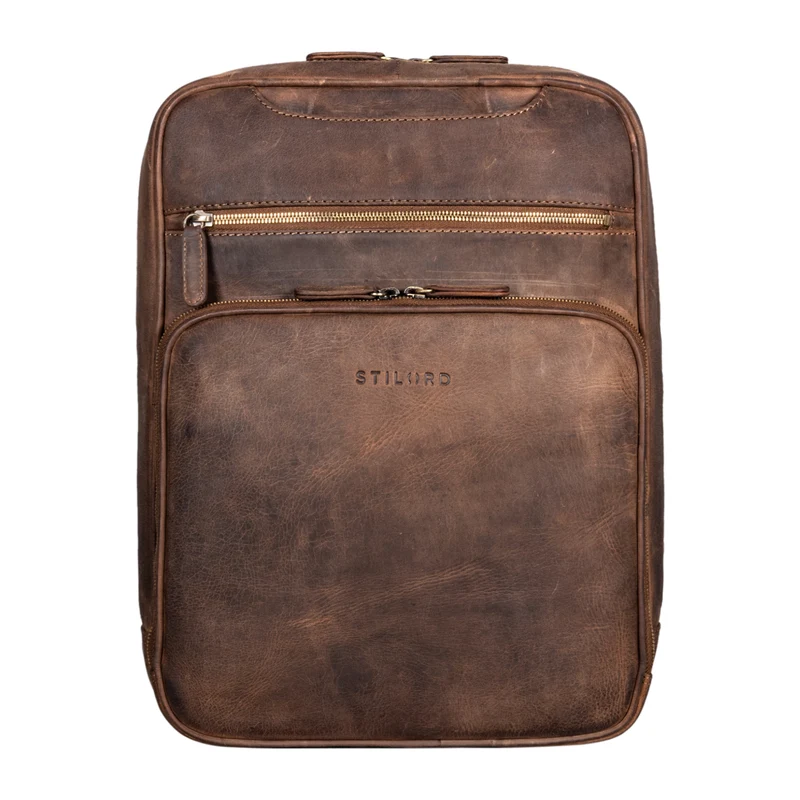 "Nova" Moderner Echt-Leder Rucksack Notebook 13,3 Zoll Damen / Herren