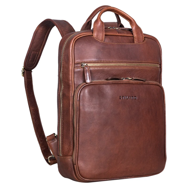 "Nova" Moderner Echt-Leder Rucksack Notebook 13,3 Zoll Damen / Herren