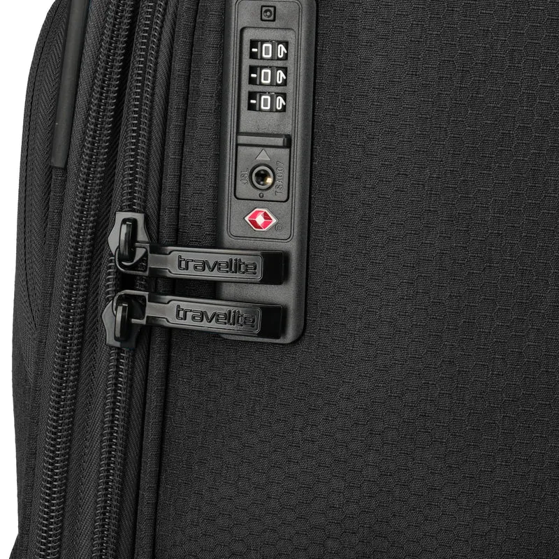 Travelite Kick Off - 4-Rollen-Trolley Set 3tlg. (black)