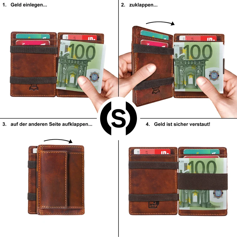 "Mago" Magic Wallet mit Münzfach