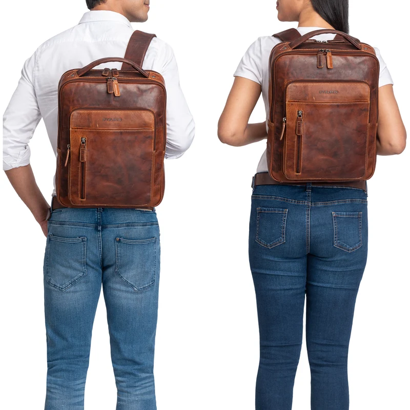 "Tory" Leder Laptoprucksack 13 - 14 Zoll Herren Damen