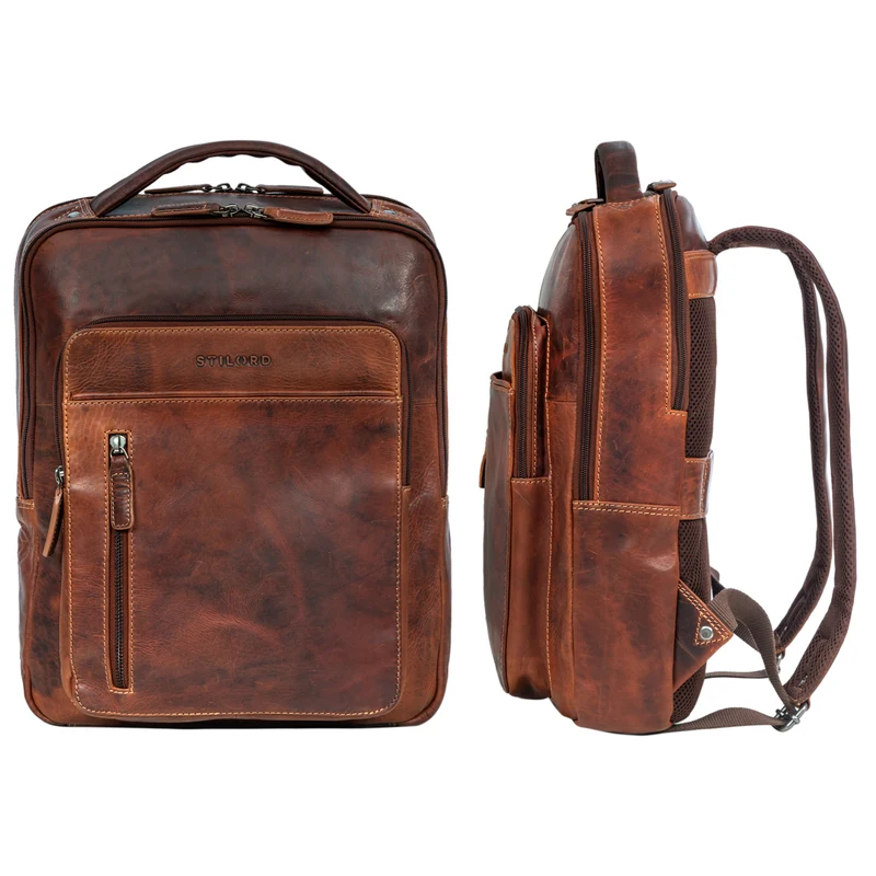 "Tory" Leder Laptoprucksack 13 - 14 Zoll Herren Damen