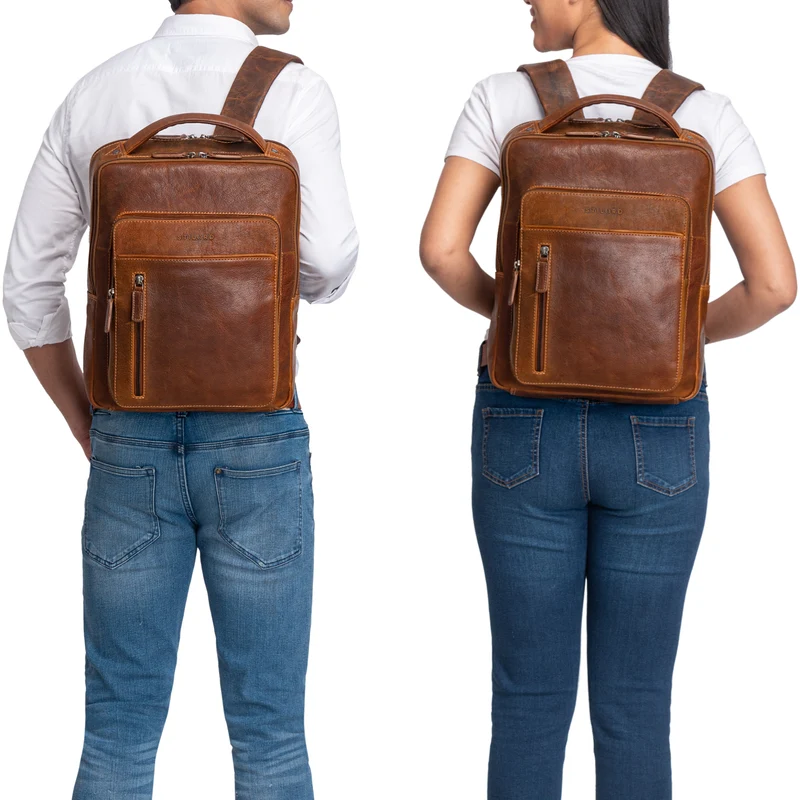 "Tory" Leder Laptoprucksack 13 - 14 Zoll Herren Damen