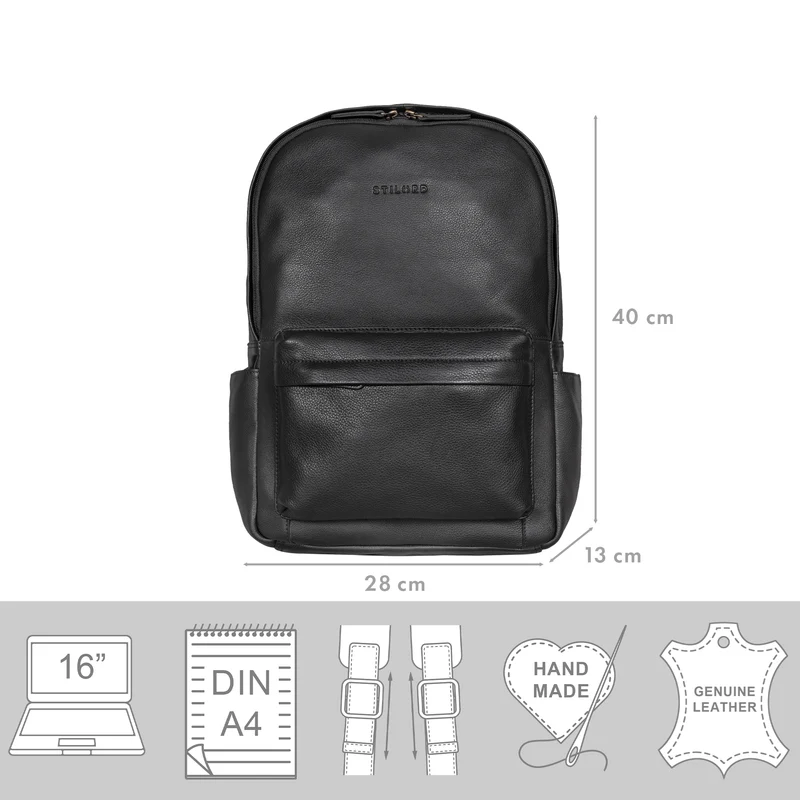 "Arik" Rucksack Herren Leder 16 Zoll