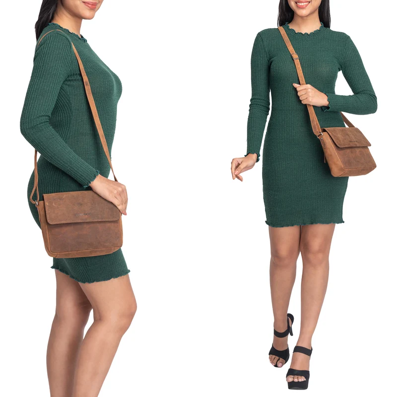 “Denisse” Schultertasche Damen Leder klein