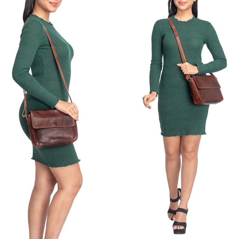 “Denisse” Schultertasche Damen Leder klein