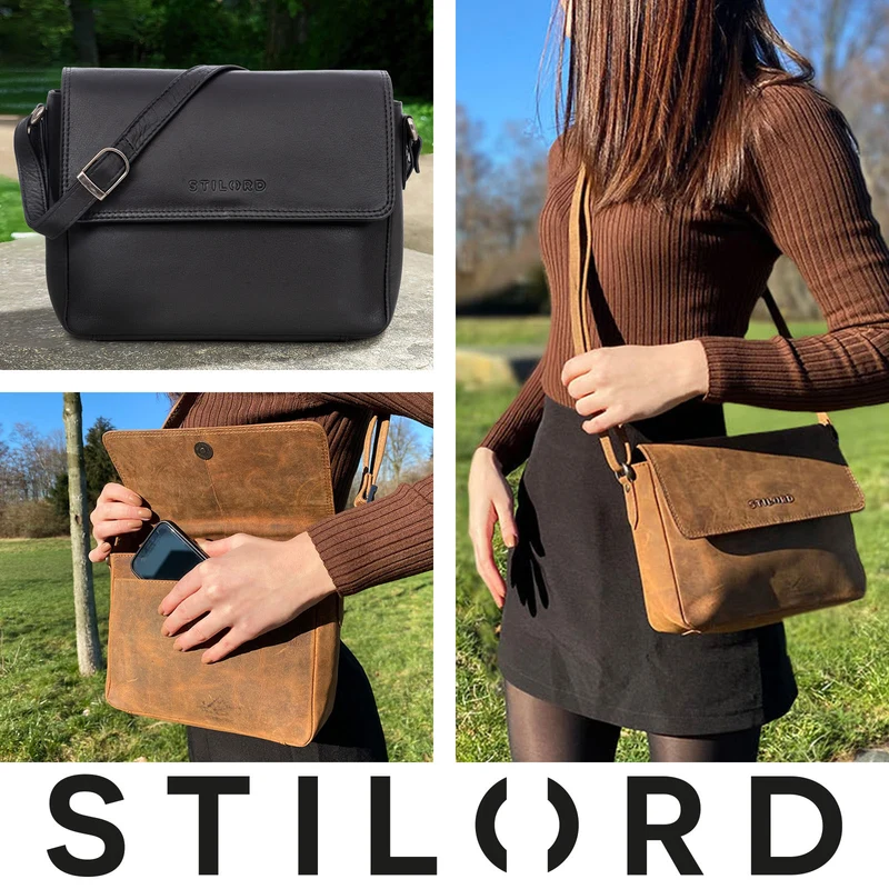 “Denisse” Schultertasche Damen Leder klein