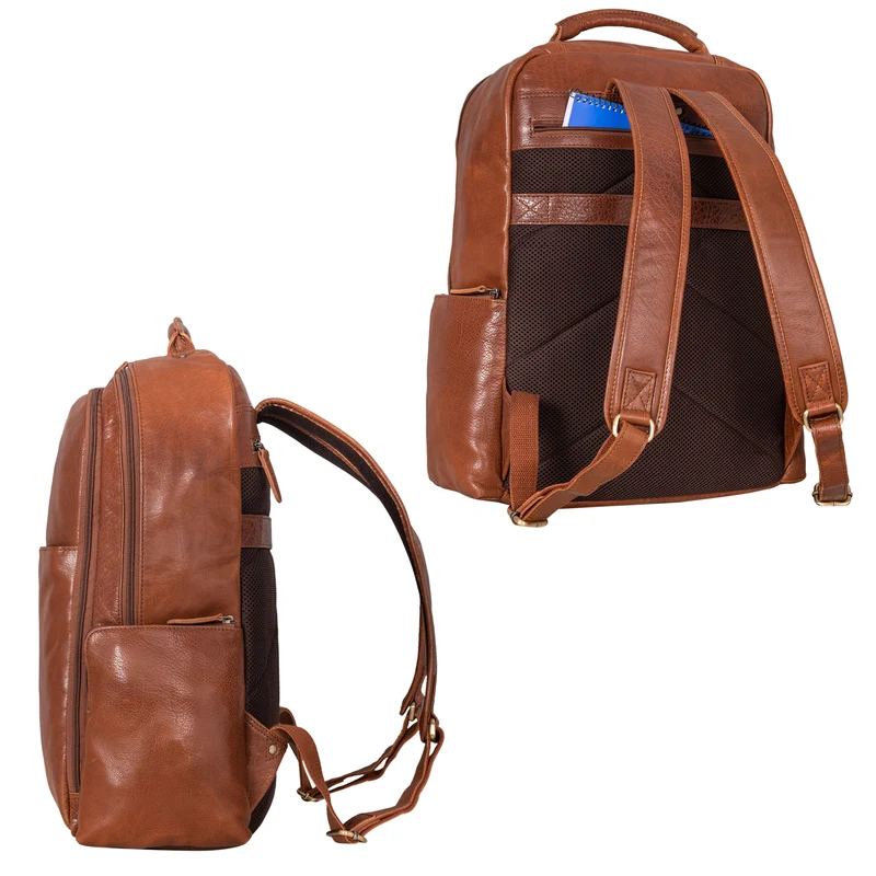 "Sherlock" Laptoprucksack Damen und Herren 17 Zoll Leder