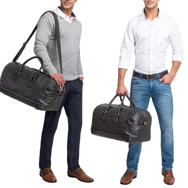 "Edson" Leder Weekender Vintage Reisetasche Groß für Herren und Damen