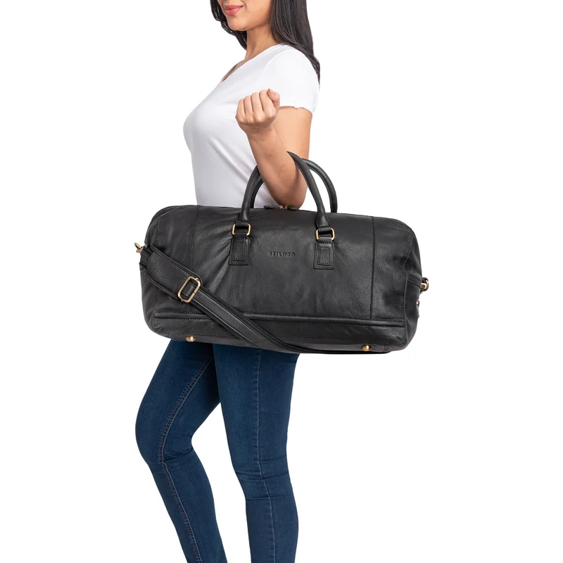 "Edson" Leder Weekender Vintage Reisetasche Groß für Herren und Damen