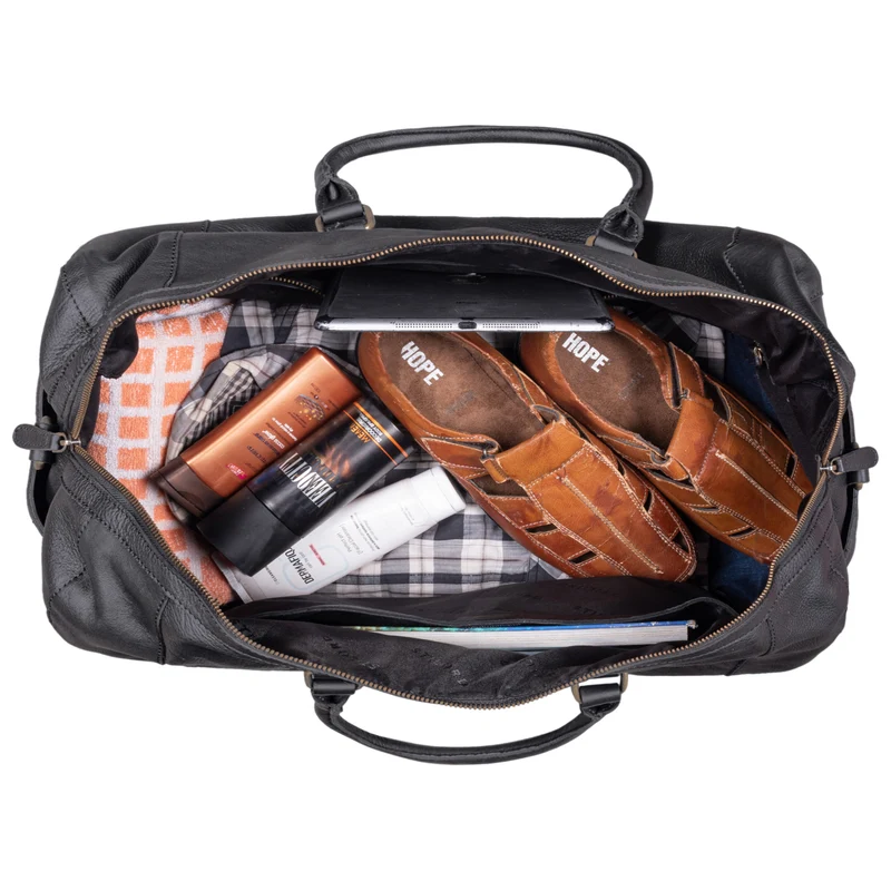 "Edson" Leder Weekender Vintage Reisetasche Groß für Herren und Damen