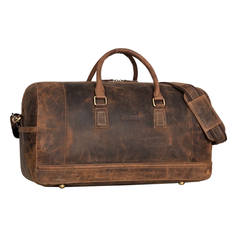 "Edson" Leder Weekender Vintage Reisetasche Groß für Herren und Damen