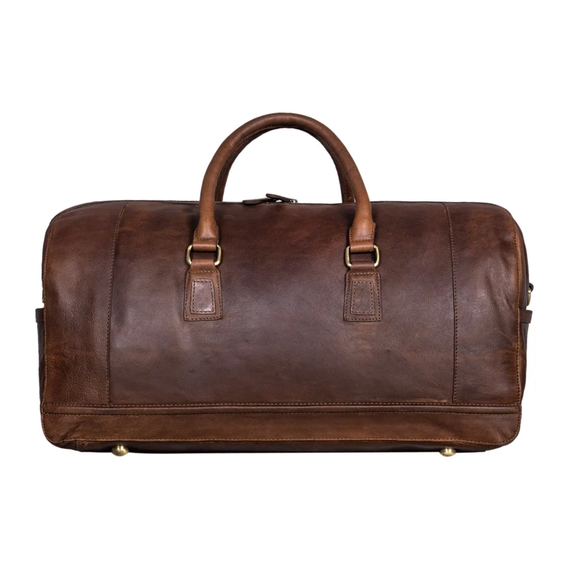 "Edson" Leder Weekender Vintage Reisetasche Groß für Herren und Damen