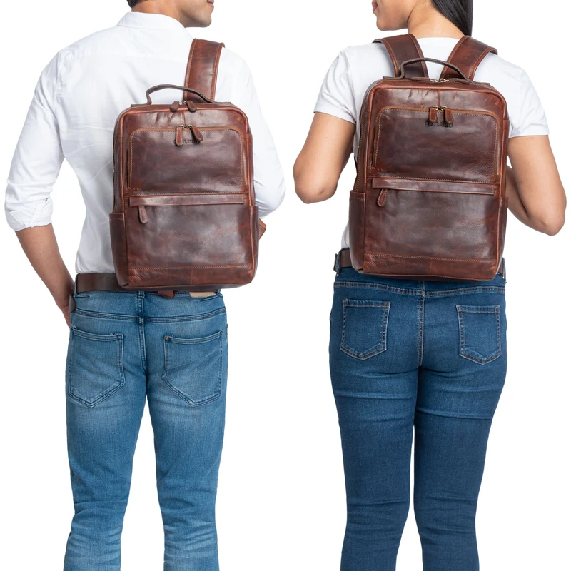 "Albie" Laptop Rucksack Leder 13,3 Zoll